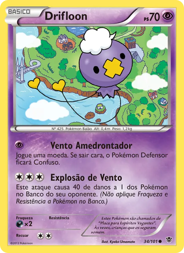 Carta Drifloon, número 34/101 da coleção Explosão de Plasma