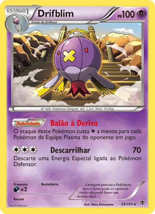 Carta Drifblim, número 35/101 da coleção Explosão de Plasma