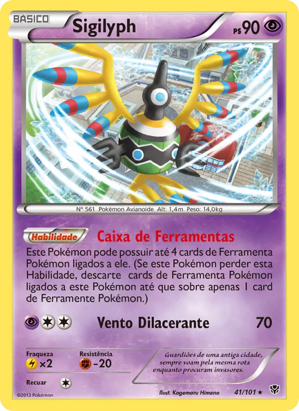 Carta Sigilyph, número 41/101 da coleção Explosão de Plasma
