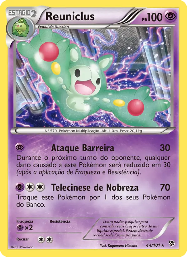 Carta Reuniclus, número 44/101 da coleção Explosão de Plasma