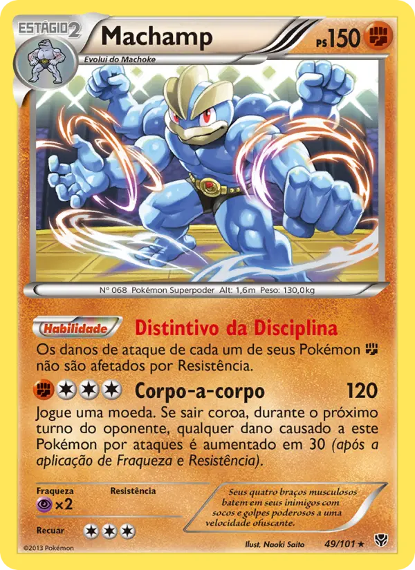 Carta Machamp, número 49/101 da coleção Explosão de Plasma