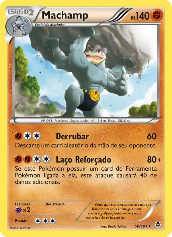 Carta Machamp, número 50/101 da coleção Explosão de Plasma