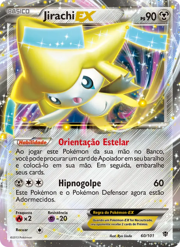 Carta Jirachi-EX, número 60/101 da coleção Explosão de Plasma
