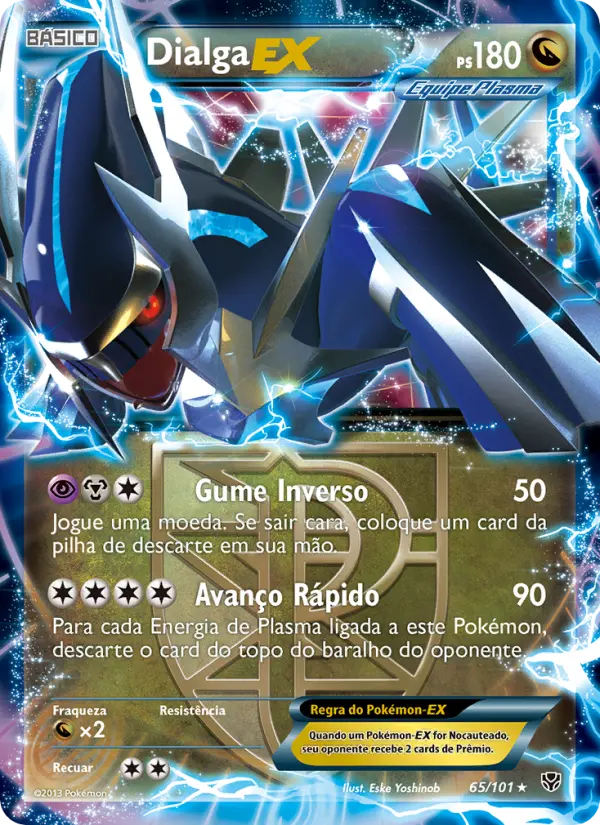 Carta Dialga-EX, número 65/101 da coleção Explosão de Plasma