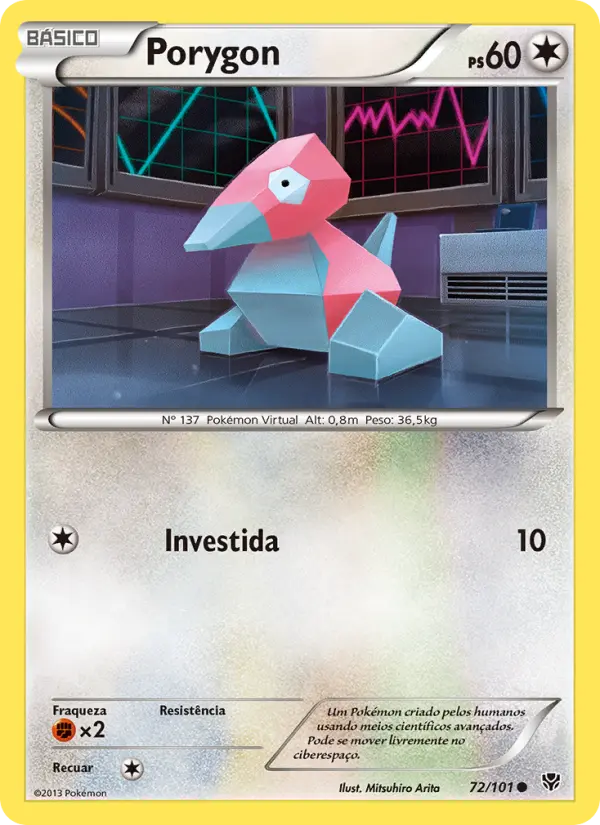 Carta Porygon, número 72/101 da coleção Explosão de Plasma