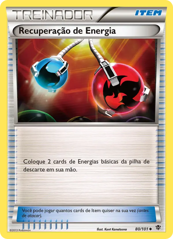 Carta Recuperação de Energia, número 80/101 da coleção Explosão de Plasma