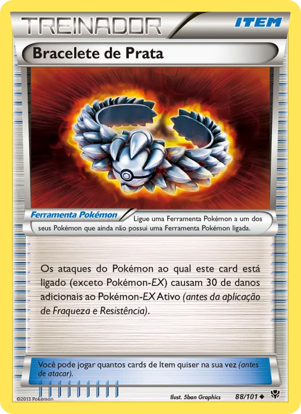 Carta Bracelete de Prata, número 88/101 da coleção Explosão de Plasma