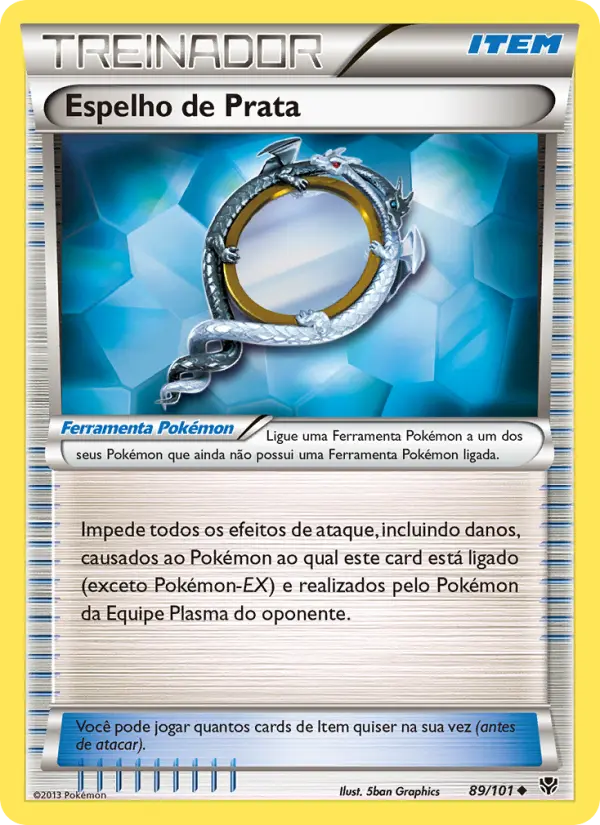 Carta Espelho de Prata, número 89/101 da coleção Explosão de Plasma