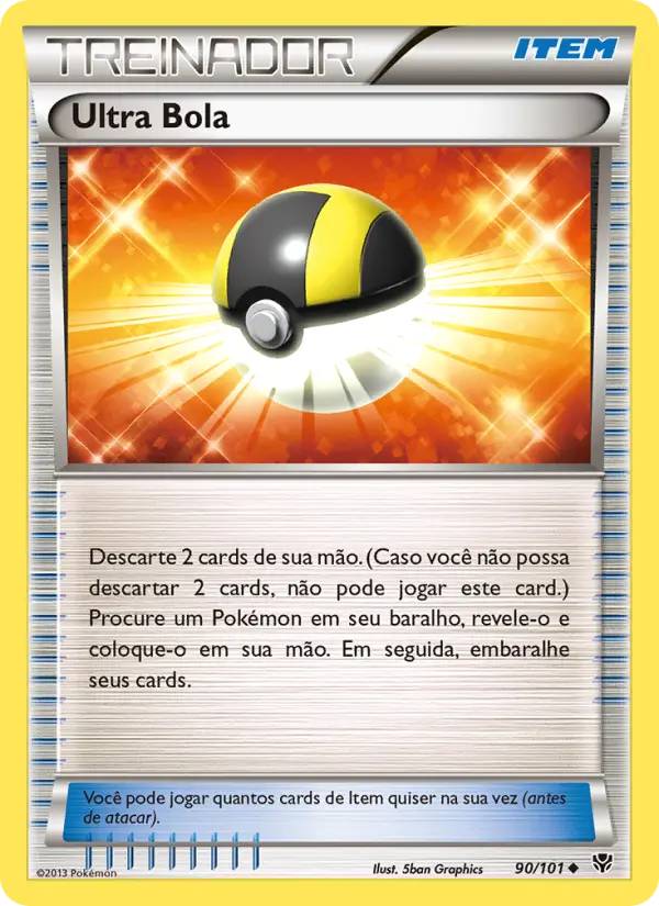 Carta Ultra Bola, número 90/101 da coleção Explosão de Plasma