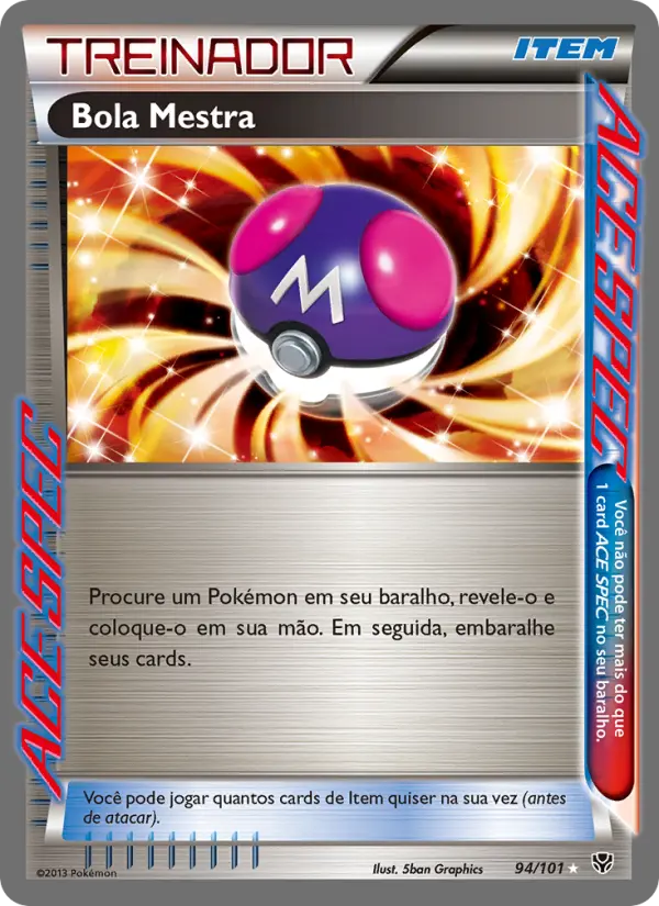 Carta Bola Mestra, número 94/101 da coleção Explosão de Plasma