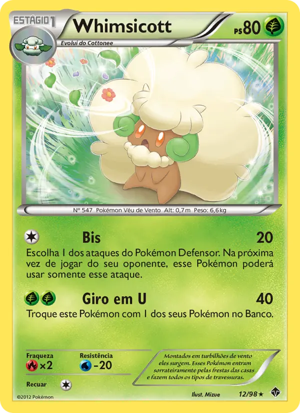 Carta Whimsicott, número 12/98 da coleção Poderes Emergentes