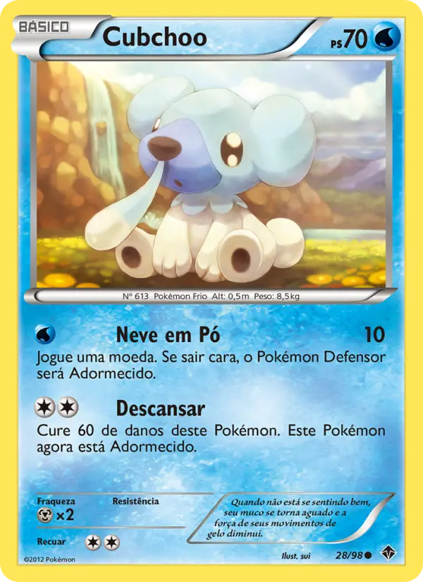 Carta Cubchoo, número 28/98 da coleção Poderes Emergentes