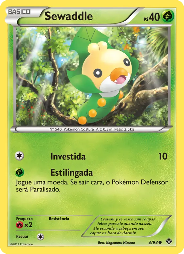 Carta Sewaddle, número 3/98 da coleção Poderes Emergentes