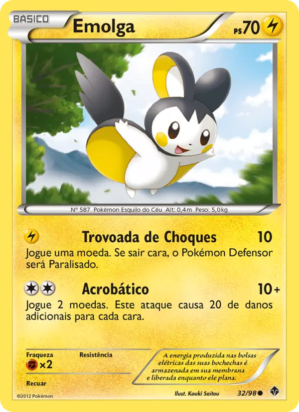 Carta Emolga, número 32/98 da coleção Poderes Emergentes