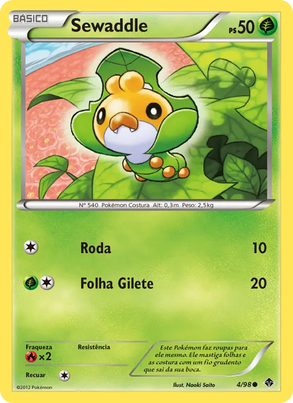 Carta Sewaddle, número 4/98 da coleção Poderes Emergentes