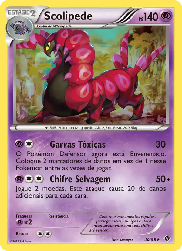 Carta Scolipede, número 40/98 da coleção Poderes Emergentes