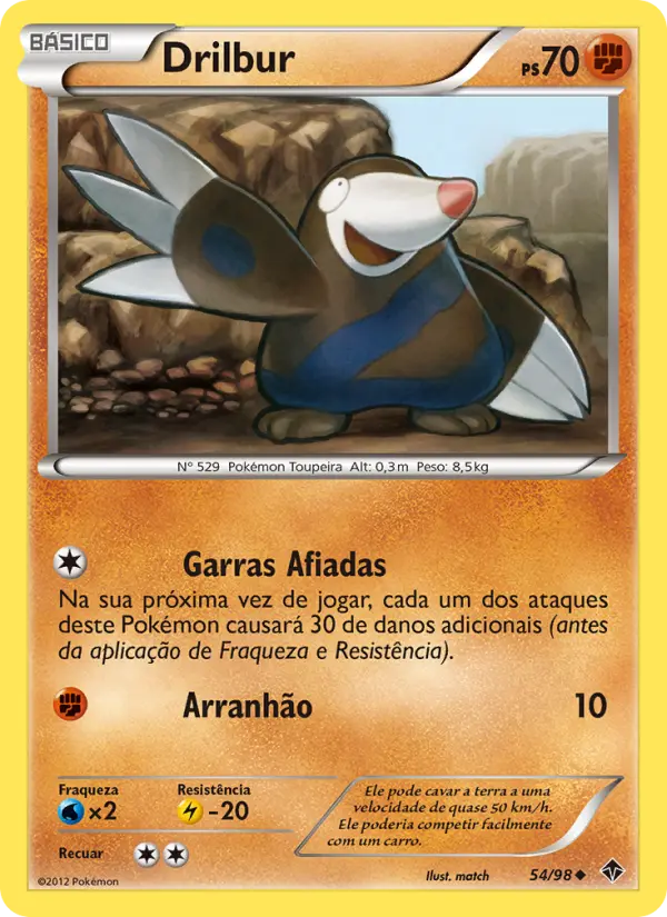 Carta Drilbur, número 54/98 da coleção Poderes Emergentes