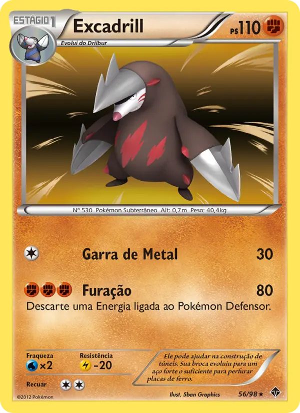 Carta Excadrill, número 56/98 da coleção Poderes Emergentes