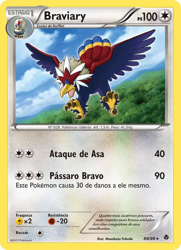 Carta Braviary, número 88/98 da coleção Poderes Emergentes