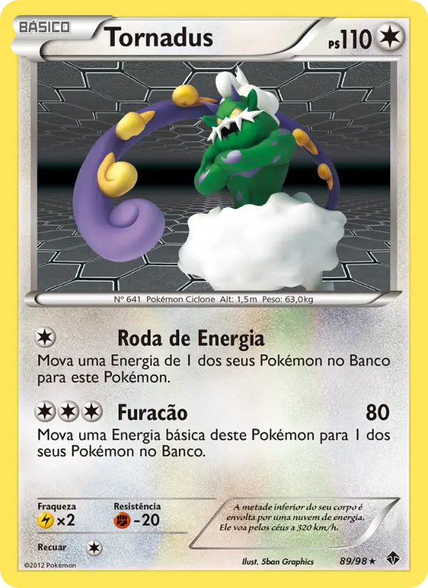 Carta Tornadus, número 89/98 da coleção Poderes Emergentes
