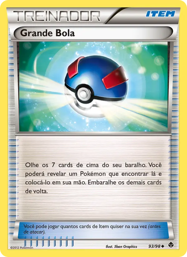 Carta Grande Bola, número 93/98 da coleção Poderes Emergentes
