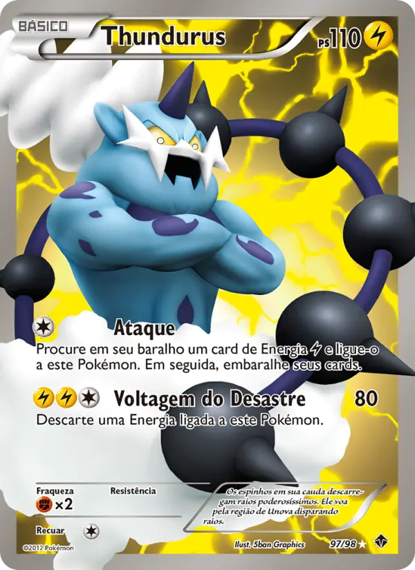 Carta Thundurus, número 97/98 da coleção Poderes Emergentes