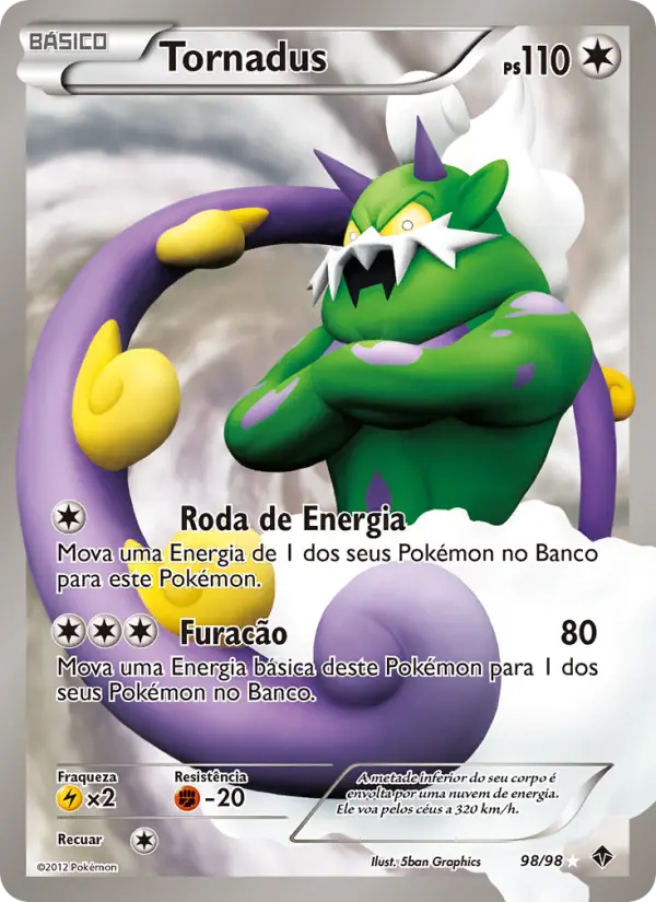 Carta Tornadus, número 98/98 da coleção Poderes Emergentes