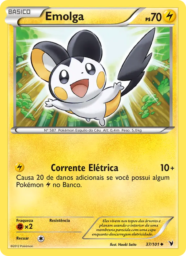 Carta Emolga, número 37/101 da coleção Vitórias Nobres