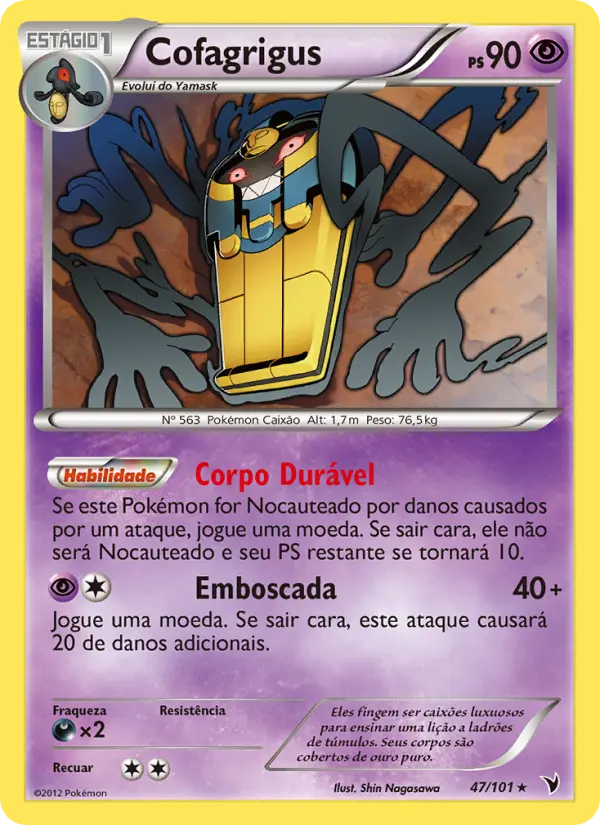 Carta Cofagrigus, número 47/101 da coleção Vitórias Nobres