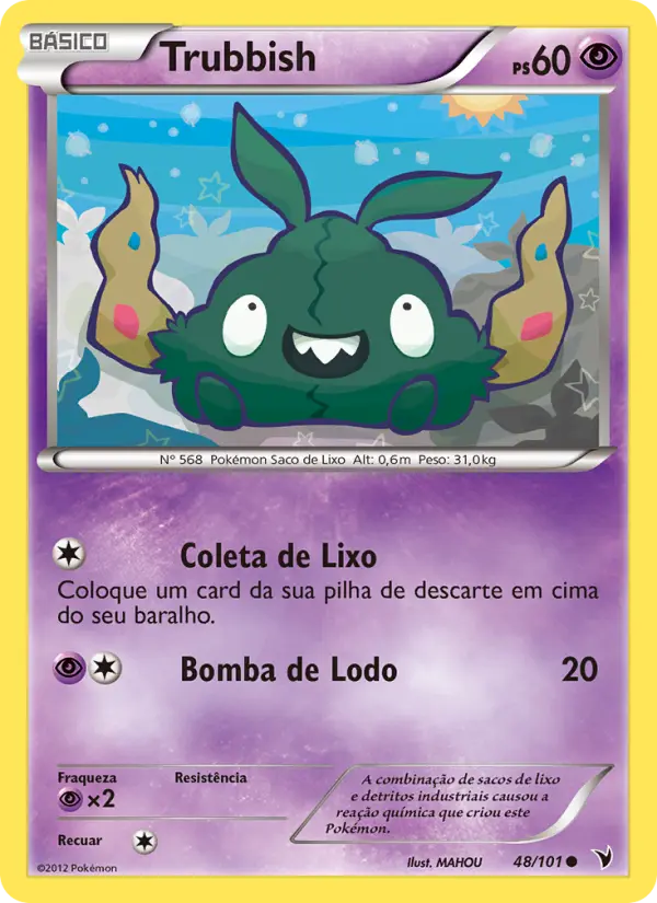 Carta Trubbish, número 48/101 da coleção Vitórias Nobres