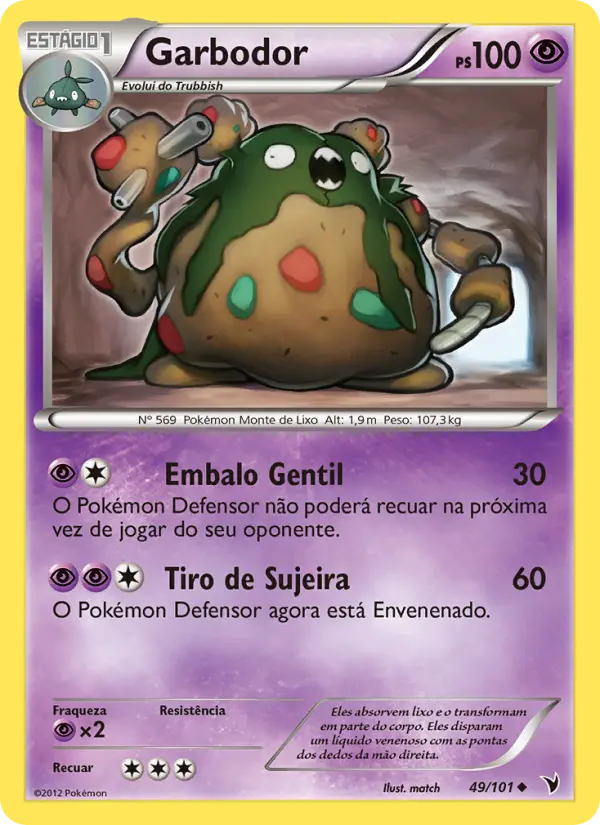 Carta Garbodor, número 49/101 da coleção Vitórias Nobres