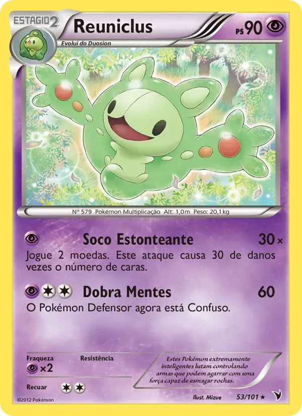 Carta Reuniclus, número 53/101 da coleção Vitórias Nobres