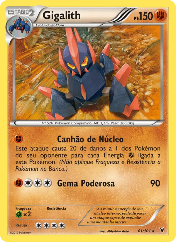 Carta Gigalith, número 61/101 da coleção Vitórias Nobres