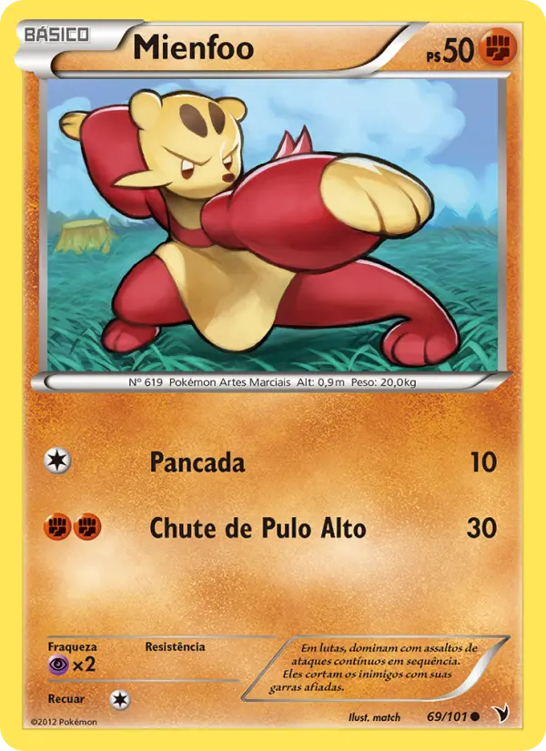 Carta Mienfoo, número 69/101 da coleção Vitórias Nobres