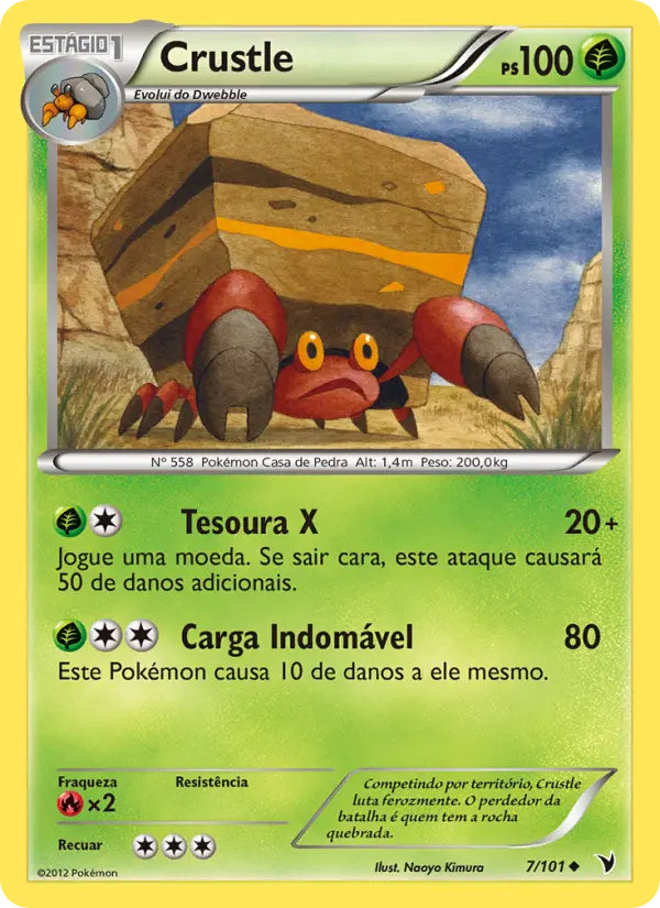 Carta Crustle, número 7/101 da coleção Vitórias Nobres