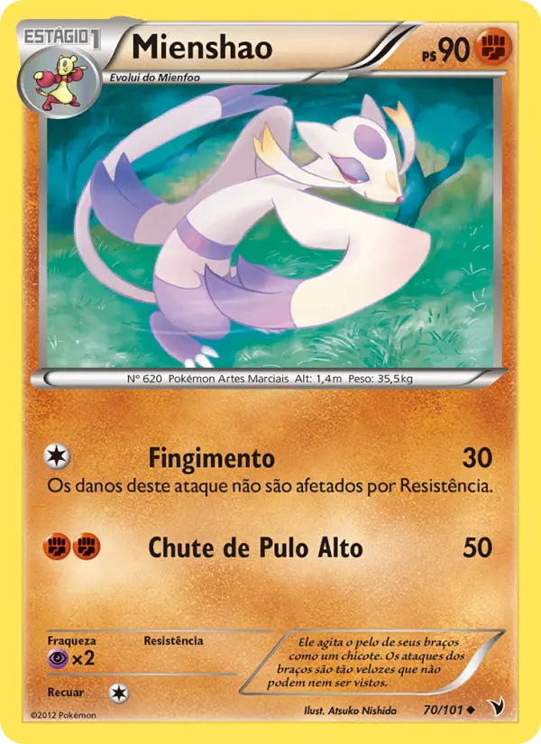 Carta Mienshao, número 70/101 da coleção Vitórias Nobres
