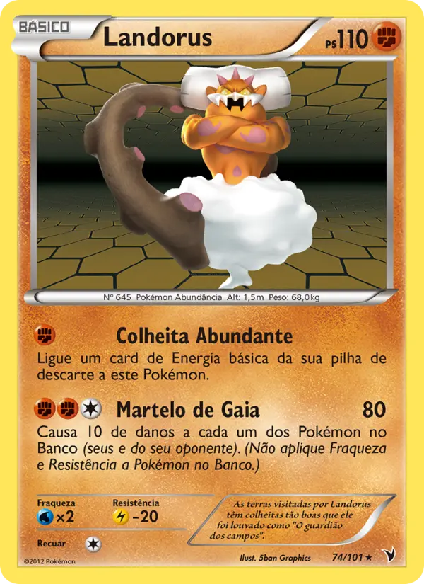 Carta Landorus, número 74/101 da coleção Vitórias Nobres