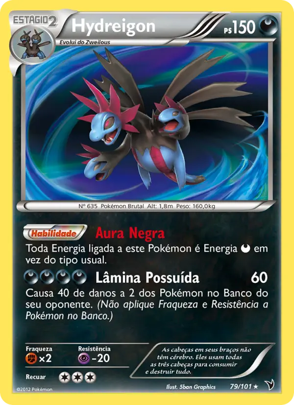 Carta Hydreigon, número 79/101 da coleção Vitórias Nobres