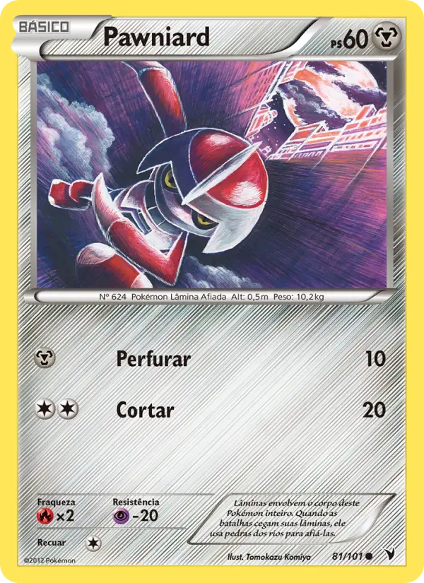 Carta Pawniard, número 81/101 da coleção Vitórias Nobres