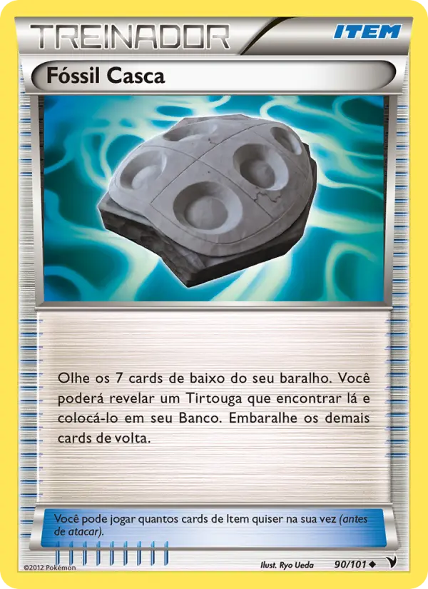 Carta Fóssil Casca, número 90/101 da coleção Vitórias Nobres