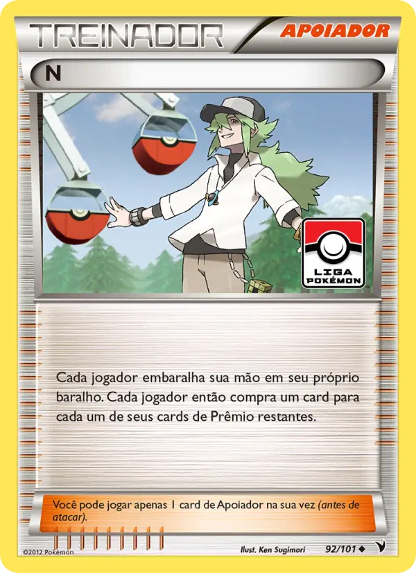 Carta N, número 92/101 da coleção Vitórias Nobres