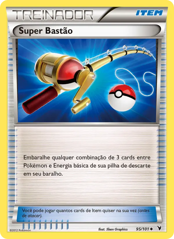 Carta Super Bastão, número 95/101 da coleção Vitórias Nobres