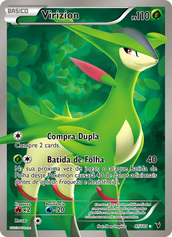 Carta Virizion, número 97/101 da coleção Vitórias Nobres