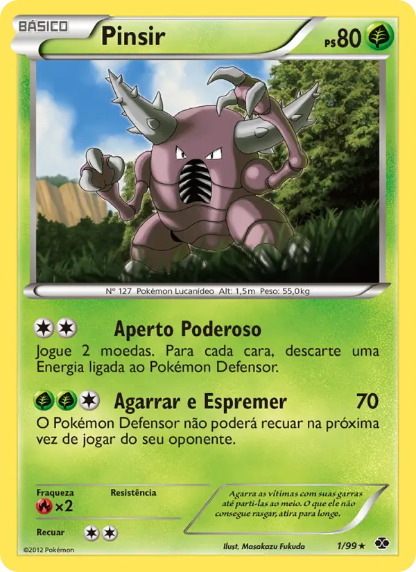 Carta Pinsir, número 1/99 da coleção Próximos Destinos