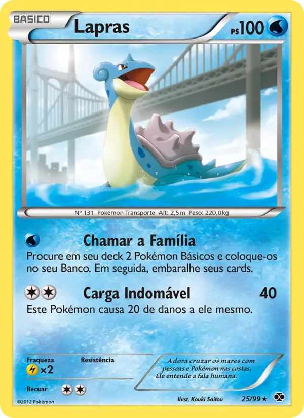 Carta Lapras, número 25/99 da coleção Próximos Destinos