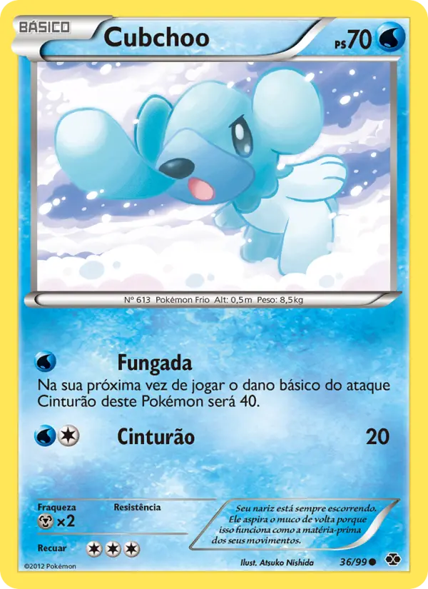 Carta Cubchoo, número 36/99 da coleção Próximos Destinos