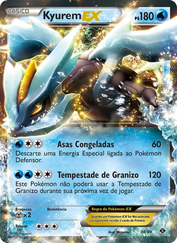 Carta Kyurem-EX, número 38/99 da coleção Próximos Destinos
