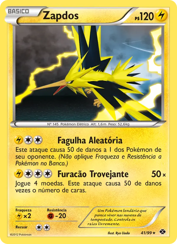 Carta Zapdos, número 41/99 da coleção Próximos Destinos