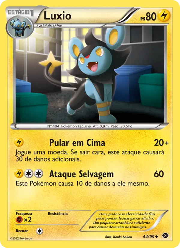 Carta Luxio, número 44/99 da coleção Próximos Destinos