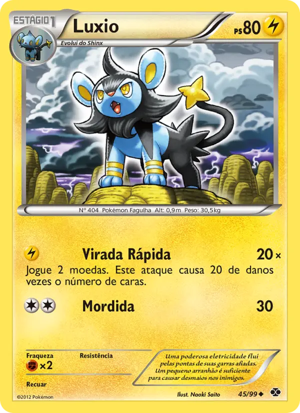 Carta Luxio, número 45/99 da coleção Próximos Destinos